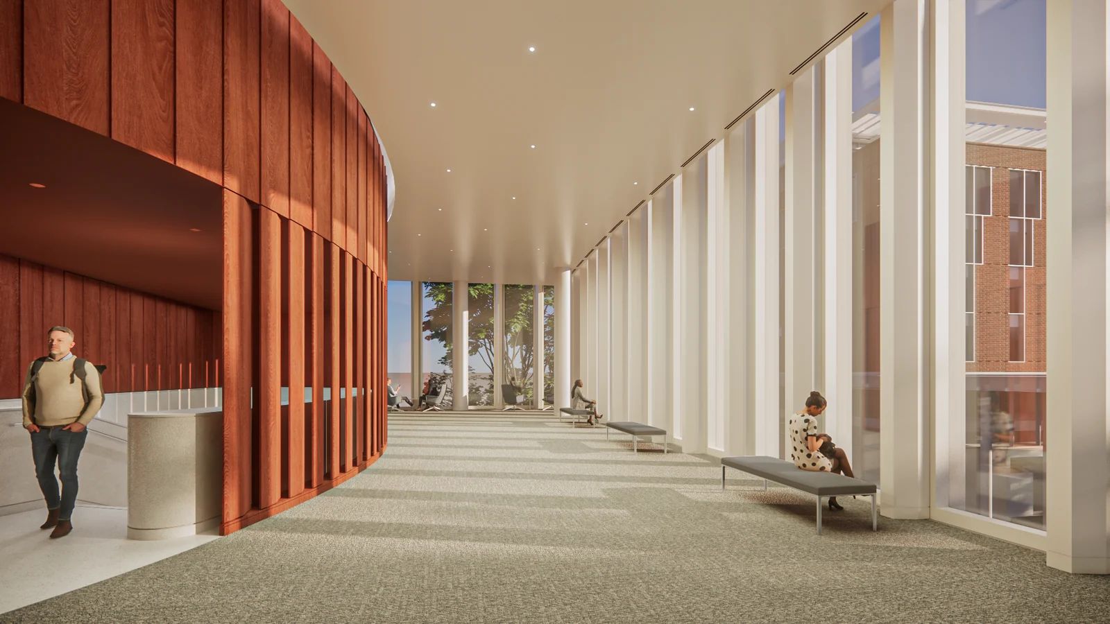 Institutional building lobby
